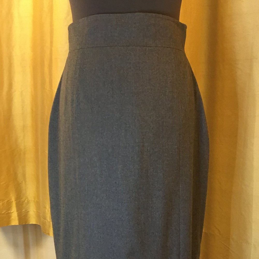 Escada Wool Gray Pencil Skirt